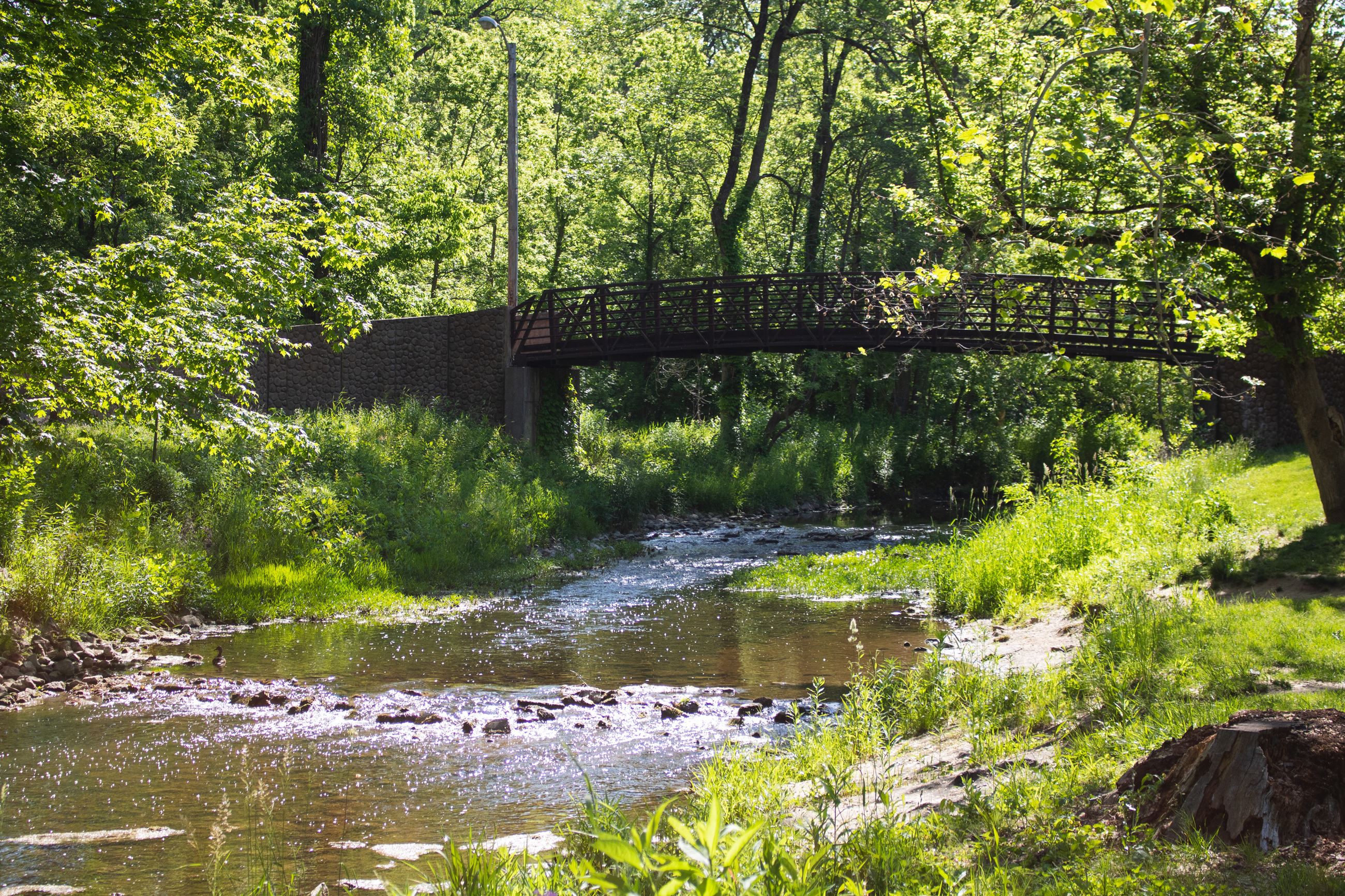 Arbuckle Acres Park bridge over White Lick Creek